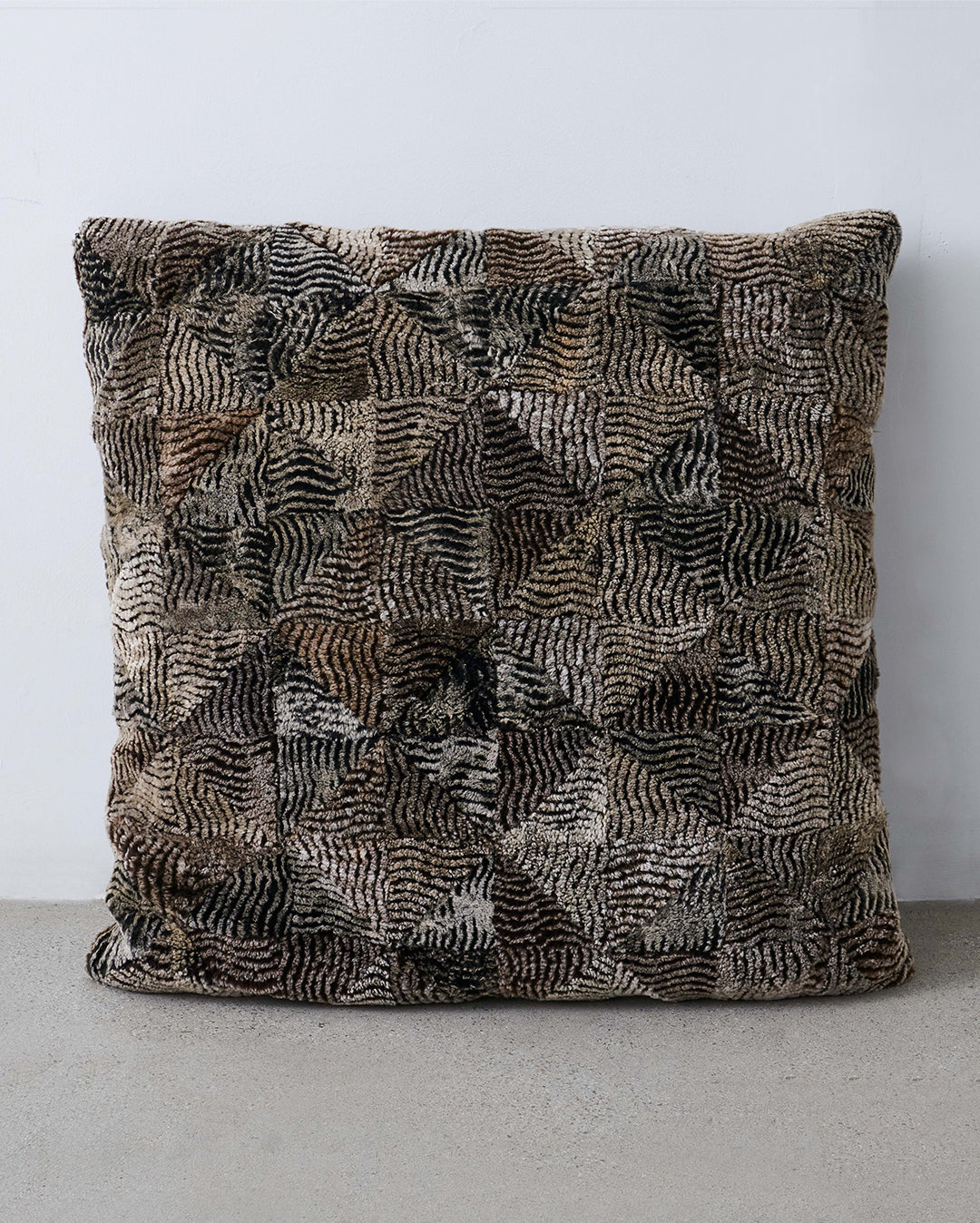 Wavy Corduroy Sheepskin Pillow